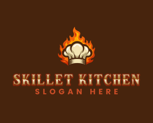 Flaming Chef Hat logo design