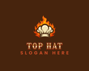 Flaming Chef Hat logo design