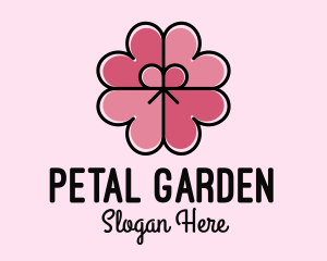 Heart Petal Ribbon logo design