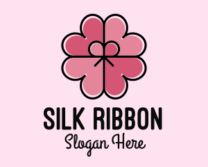 Heart Petal Ribbon logo design