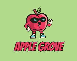 Super Apple Fruit  logo design