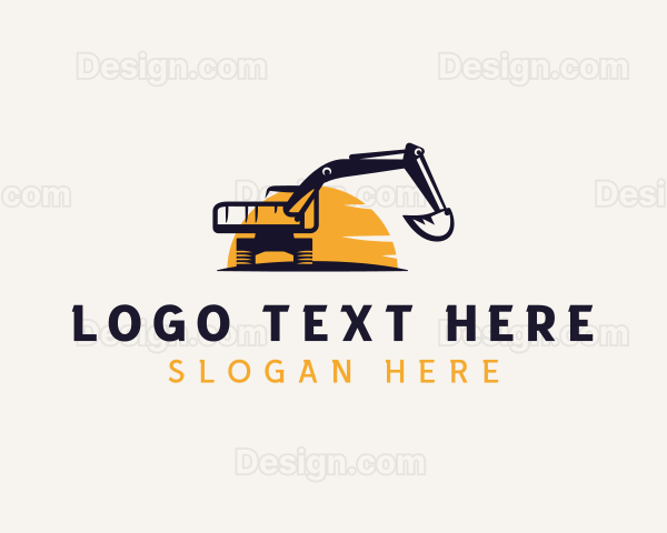 Heavy Equipment Excavator Machinery Logo