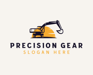 Heavy Equipment Excavator Machinery logo