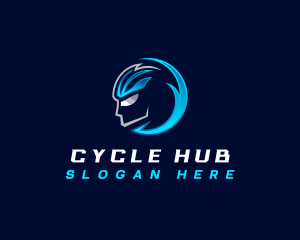 Cyclist Helmet Rider logo design