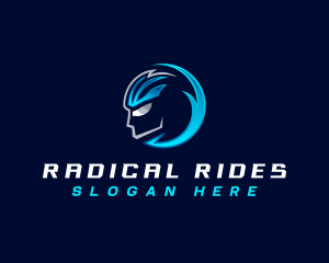 Cyclist Helmet Rider logo design