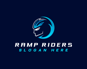 Cyclist Helmet Rider logo design