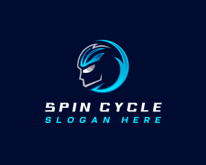 Cyclist Helmet Rider logo design