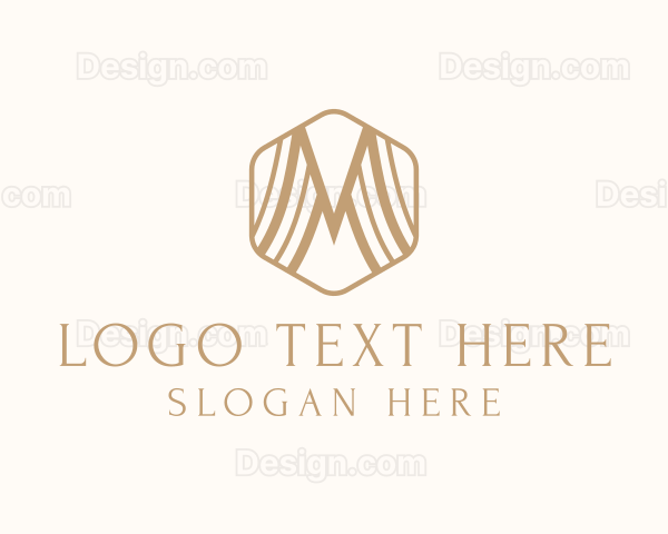 Elegant Hexagon Letter M Logo