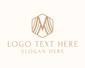 Elegant Hexagon Letter M logo