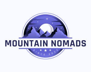 Camping Mountain Trip logo design