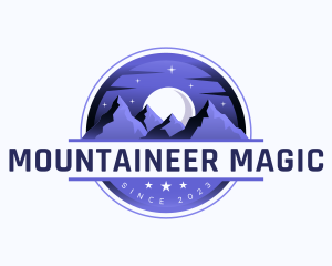 Camping Mountain Trip logo design