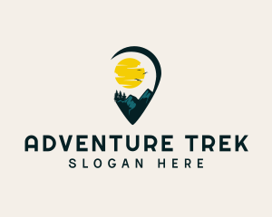 Adventure Travel Pin logo design