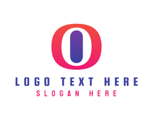 Oval Gradient O logo design