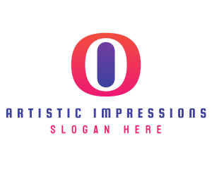 Oval Gradient O logo design