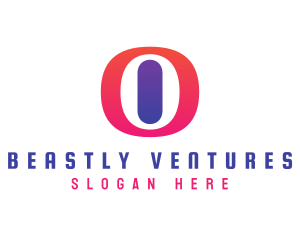 Oval Gradient O logo design