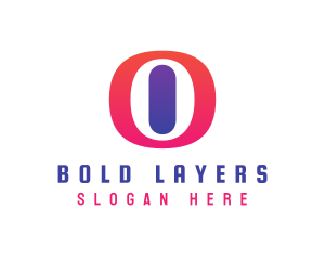 Oval Gradient O logo design