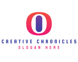 Oval Gradient O logo design