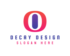 Oval Gradient O logo design