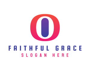 Oval Gradient O logo design