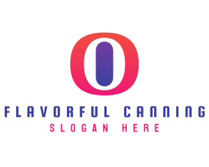 Oval Gradient O logo design