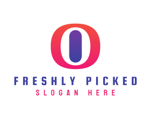 Oval Gradient O logo design