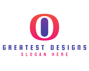 Oval Gradient O logo design