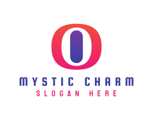 Oval Gradient O logo design