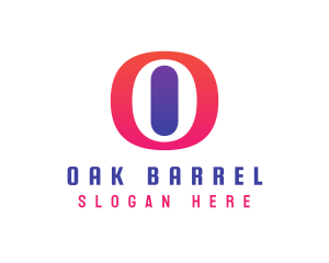 Oval Gradient O logo design