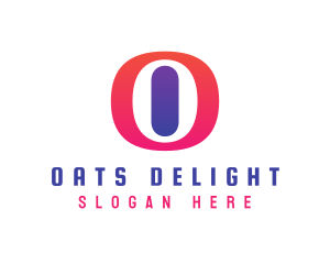 Oval Gradient O logo design