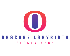 Oval Gradient O logo design