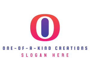 Oval Gradient O logo design