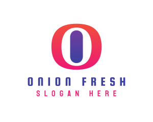 Oval Gradient O logo design