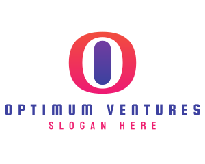 Oval Gradient O logo design