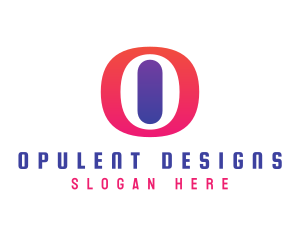 Oval Gradient O logo design