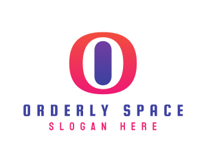 Oval Gradient O logo design