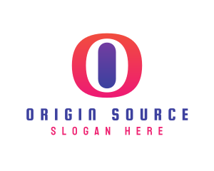 Oval Gradient O logo design