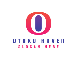 Oval Gradient O logo design