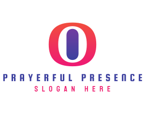 Oval Gradient O logo design