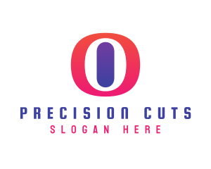 Oval Gradient O logo design