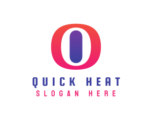 Oval Gradient O logo design