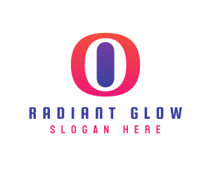 Oval Gradient O logo design