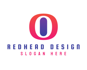 Oval Gradient O logo design