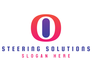 Oval Gradient O logo design