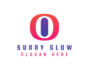 Oval Gradient O logo design