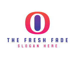 Oval Gradient O logo design