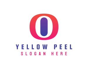 Oval Gradient O logo design