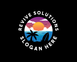 Resort Vacation Travel Logo