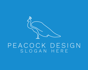 Peacock Animal Monoline logo