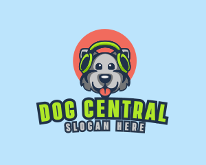 Gaming Headphones Dog logo design