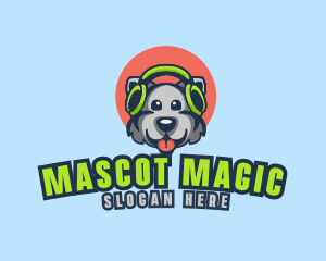 Gaming Headphones Dog logo design